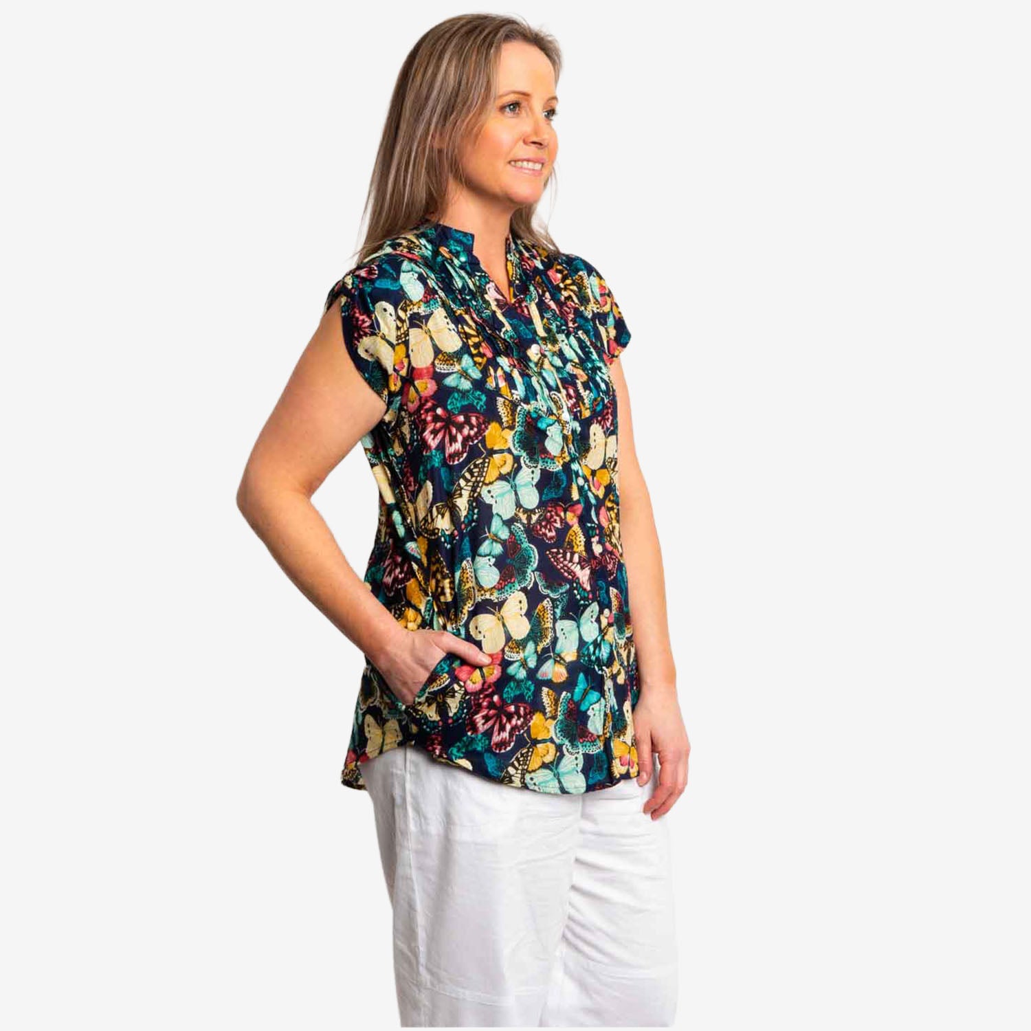 Mozaic Magnetic Cap Sleeve Shirt