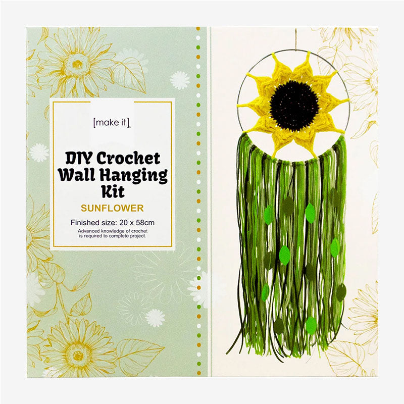 Make It Crochet Wall Hanging Sunflower