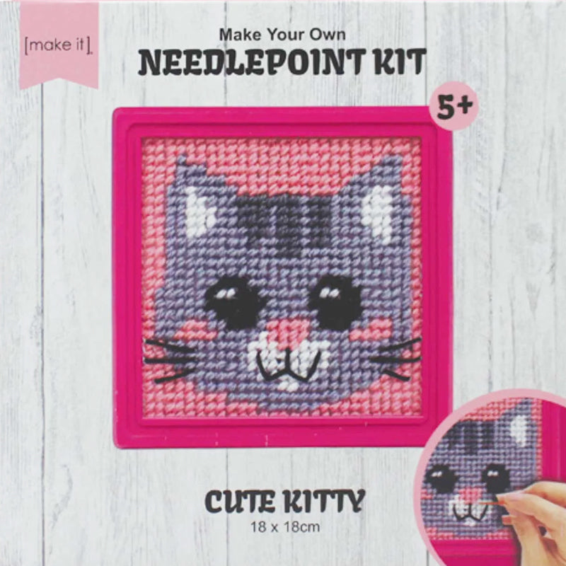 Make it Needlepoint Kit cute kitty