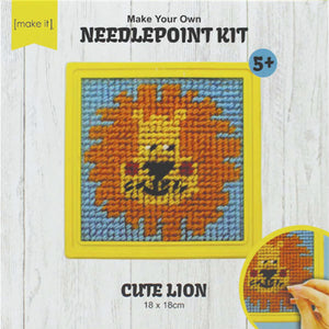 Make it Needlepoint Kit cute lion