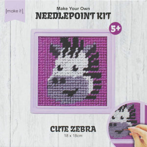 Make it Needlepoint Kit cute zebra