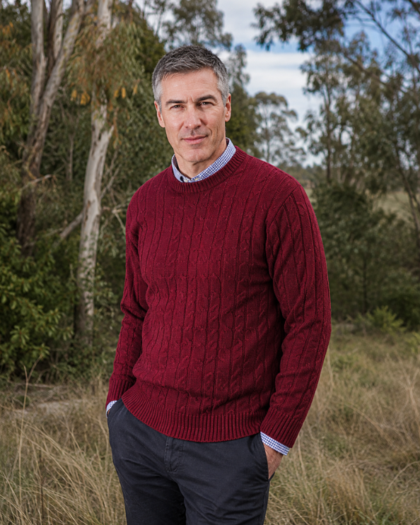 Ansett Pure Wool Cable Crew