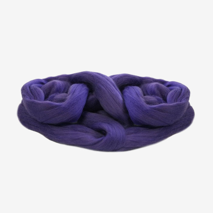 Australian Fine Coloured Merino Wool Top — Purple