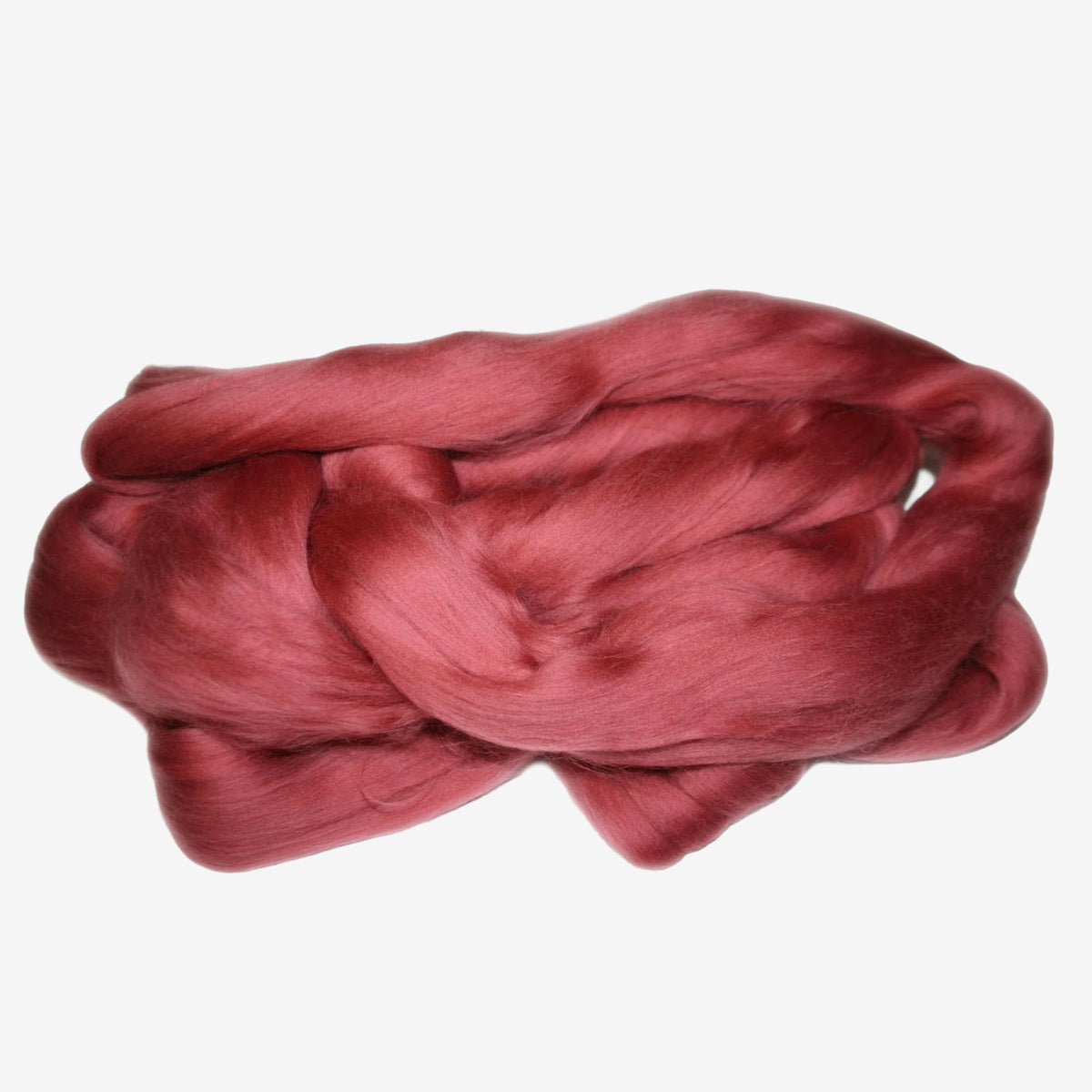 Australian Fine Coloured Merino Wool Top — Rhubarb 