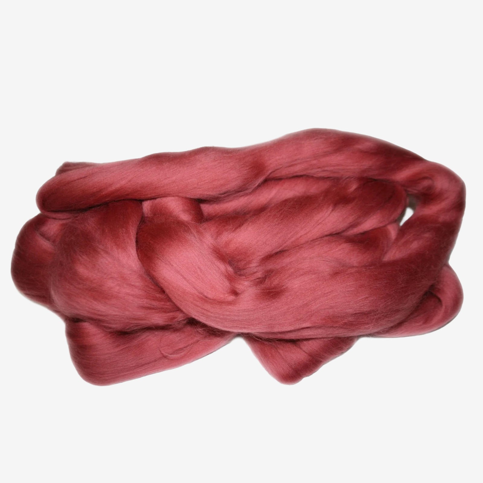 Australian Fine Coloured Merino Wool Top — Rhubarb 