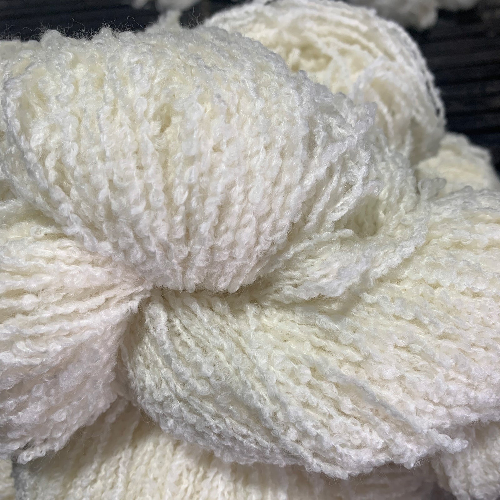 Nundle Undyed Merino Boucle Yarn 100g Hank