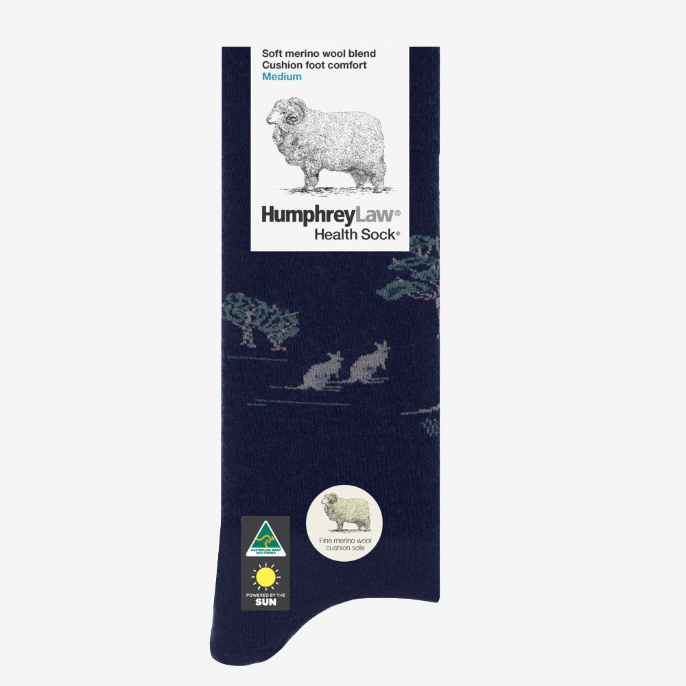 Humphrey Law Health Sock Sock - Tourist Patterns - Cushion Sole