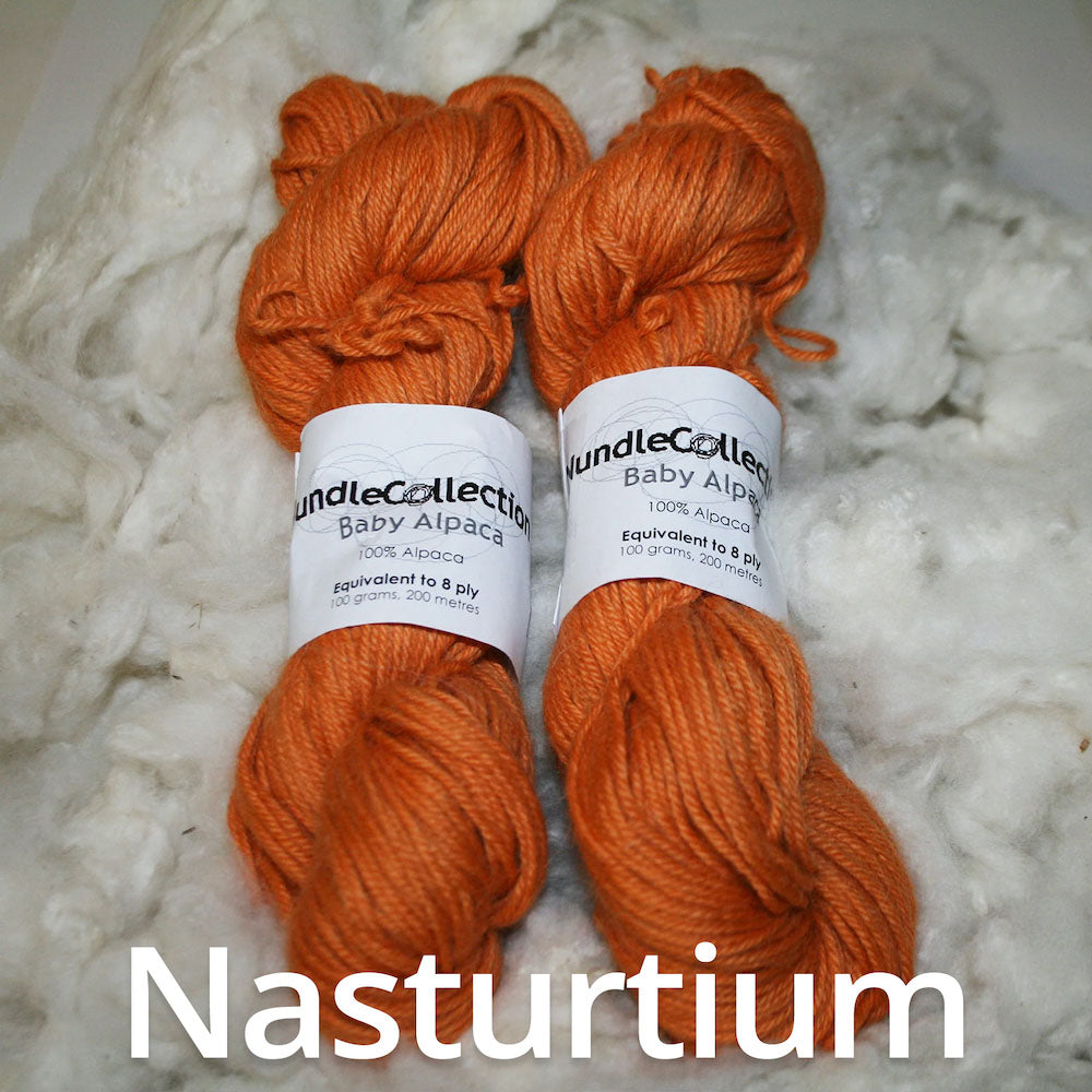 Nasturtium - Nundle 8 Ply Baby Alpaca Yarn - 100% Pure Alpaca 100g