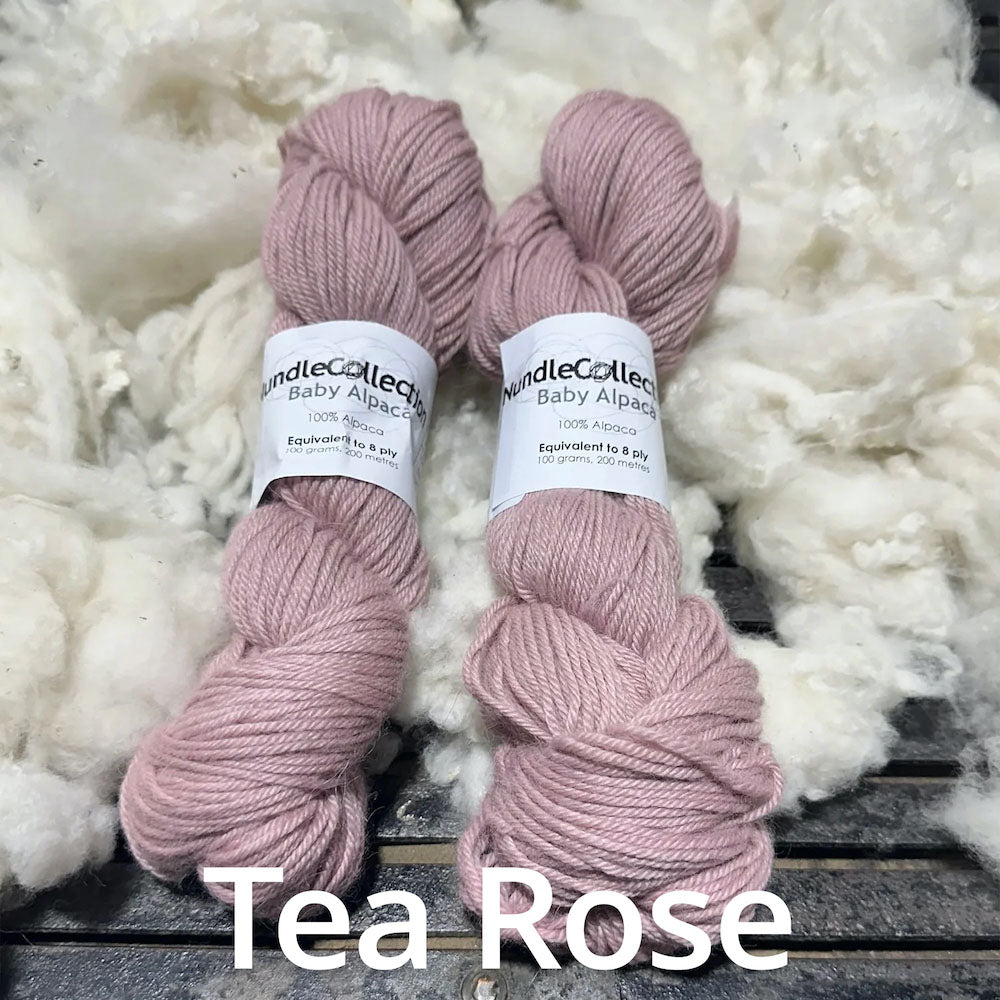 Tea Rose - Nundle 8 Ply Baby Alpaca Yarn - 100% Pure Alpaca 100g
