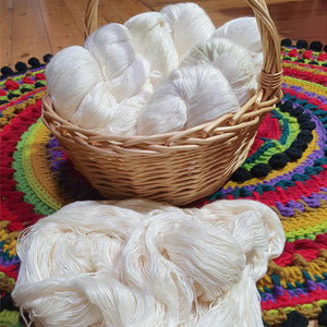Nundle Undyed Merino Silk Luxury 4 ply Yarn