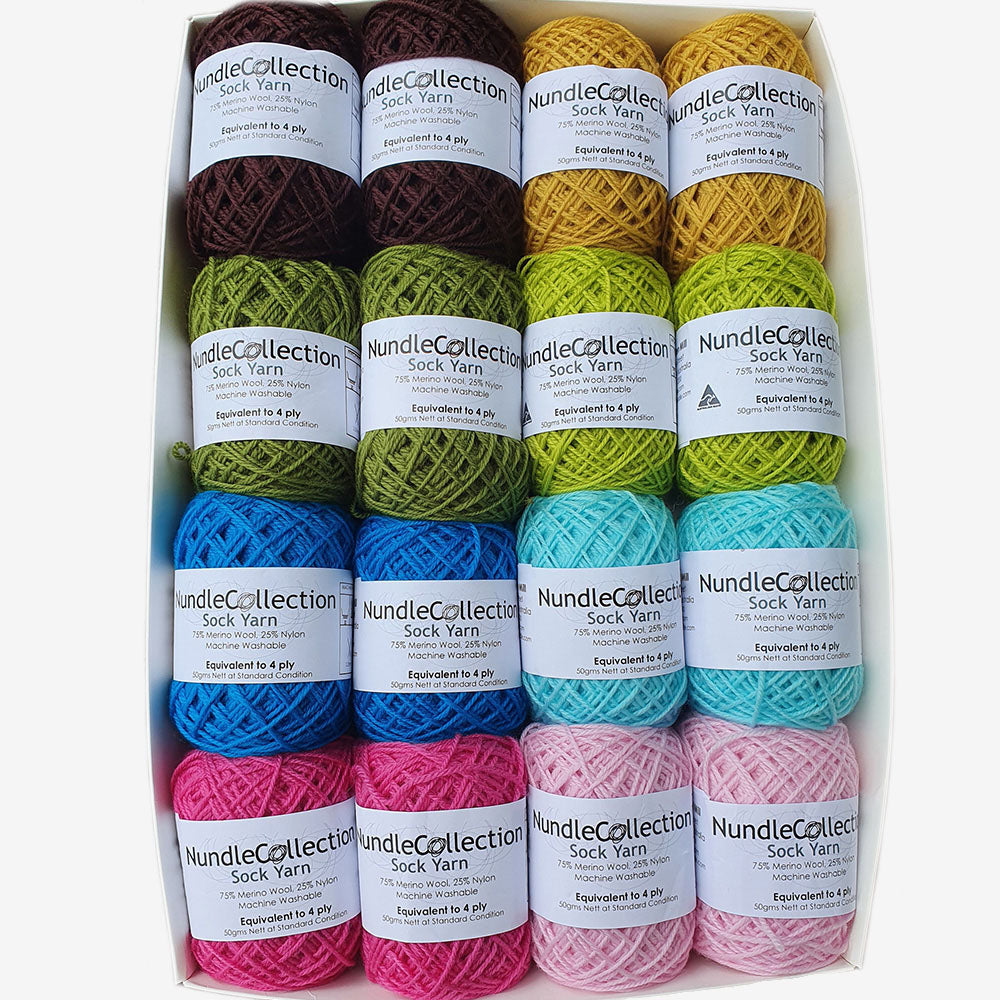 Nundle Woollen Mill Box of Sock Yarn