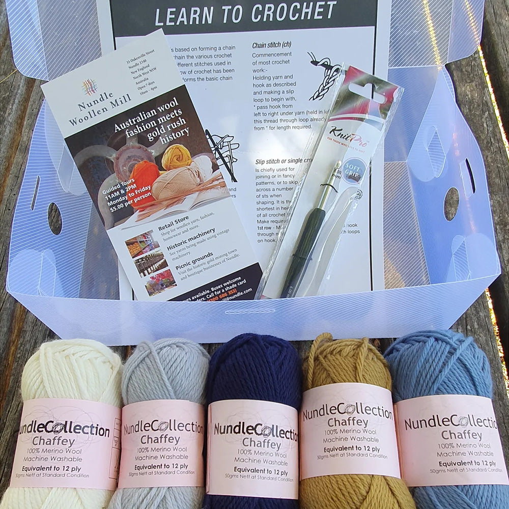 Nundle Woollen Mill Learn to Crochet Kit Dapper