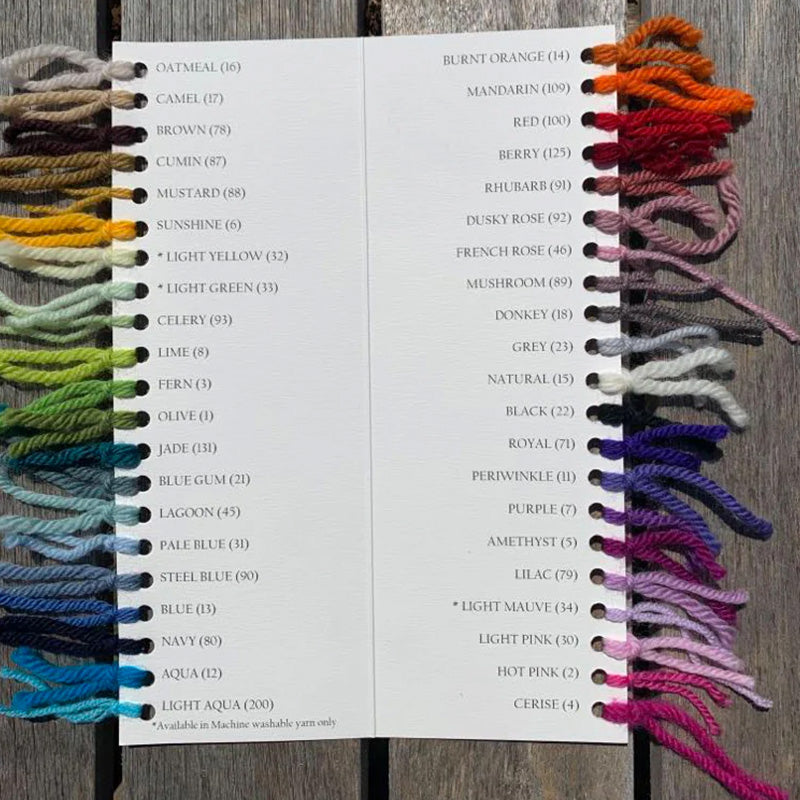 Nundle Woollen Mill Shade Card
