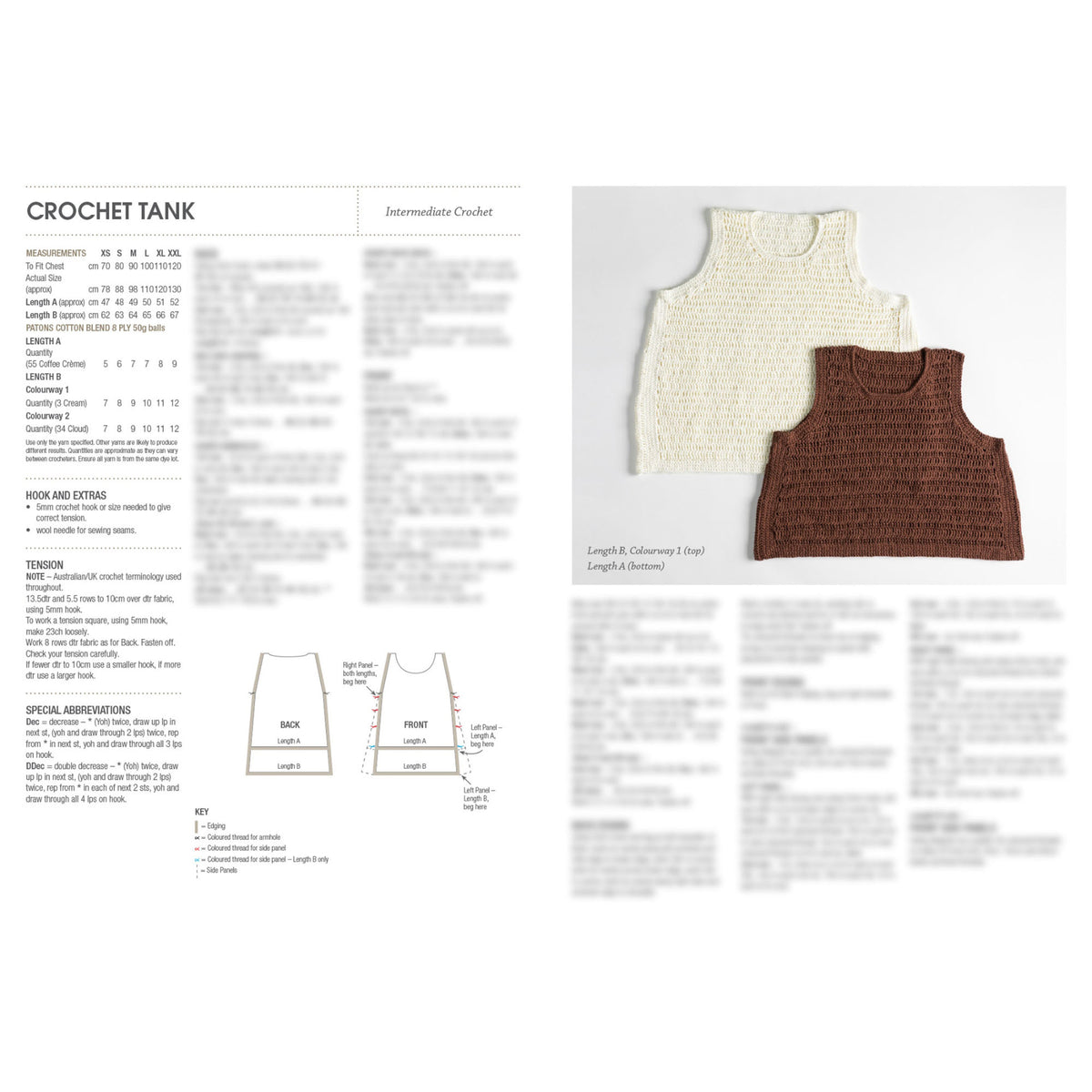 Patons Crochet Tank Pattern
