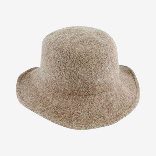 Poppi Boiled Wool Small Brim Hat taupe