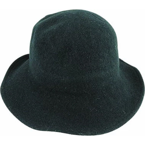 Poppi Boiled Wool Small Brim Hat black