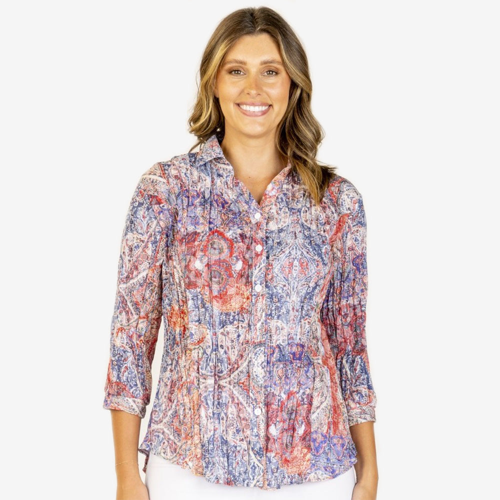 Renoma Lunar Crushed Cotton Shirt