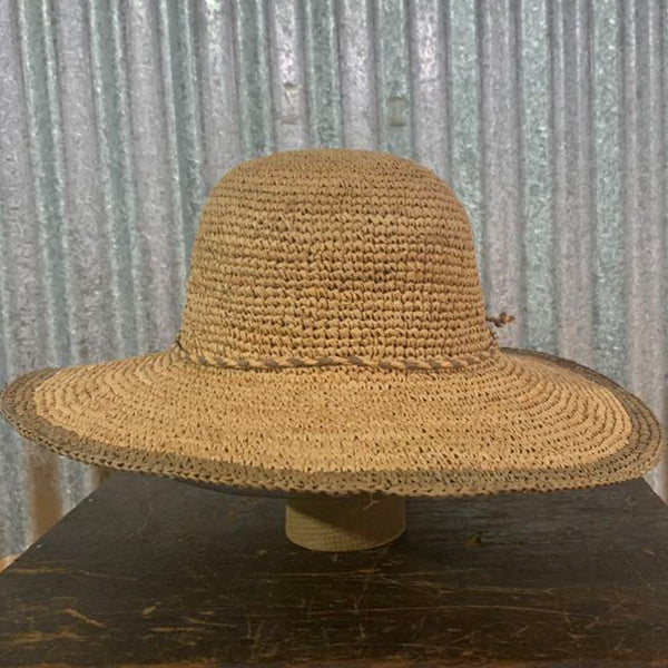 Scarla Crochet Raffia Floppy Hat SL727 Apparel Nundle Woollen Mill