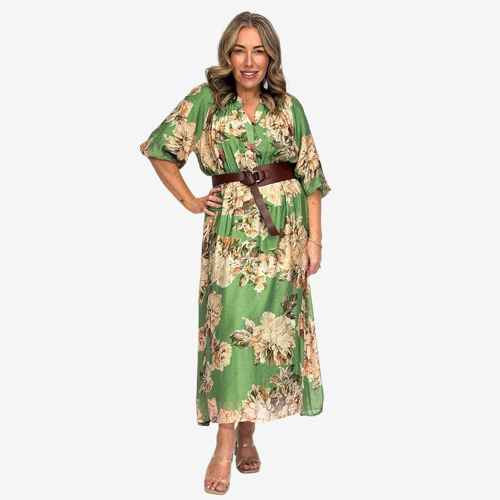 Sambara Dahlia Puff Sleeve Dress