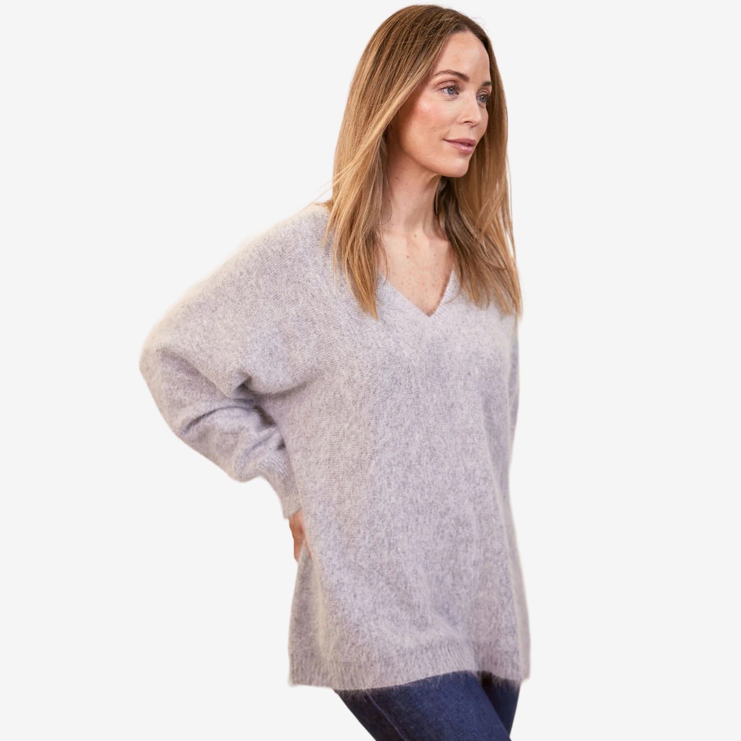 See Saw Angora Dolman Sleeve Sweater