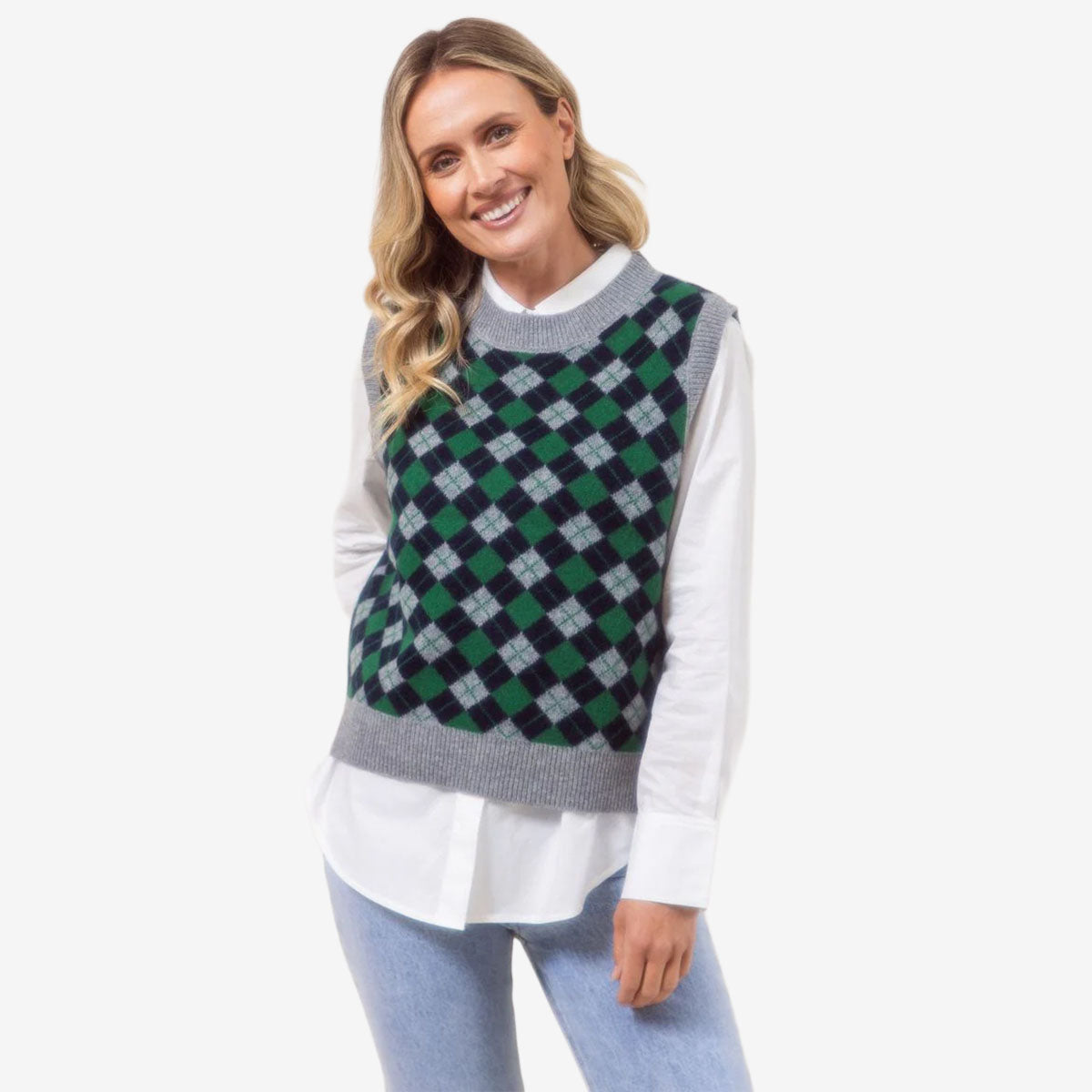 See Saw Argyle Vest
