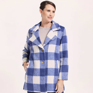 See Saw Brushed Wool Blend 2 Button Coat