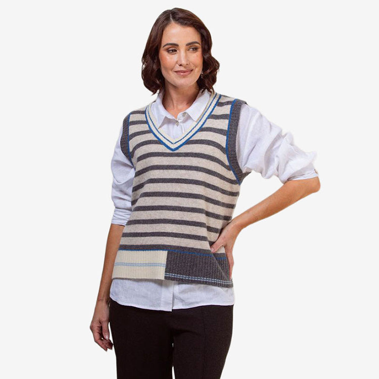 ee Saw Yak & Wool Stripe Vest