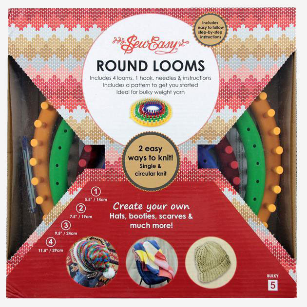 Sew Easy Round Knitting Loom - 4 pcs