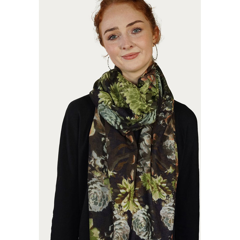 Tradition Textiles Pure Wool Scarf succulence