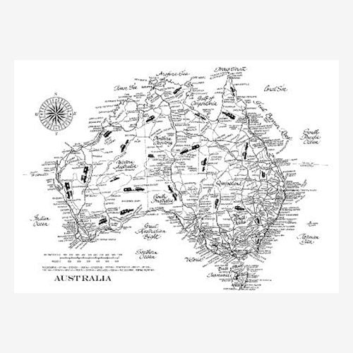 Tea Towel - Map of Australia