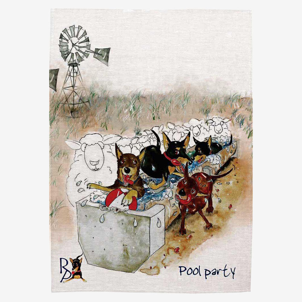 Tea Towel - Pool Party