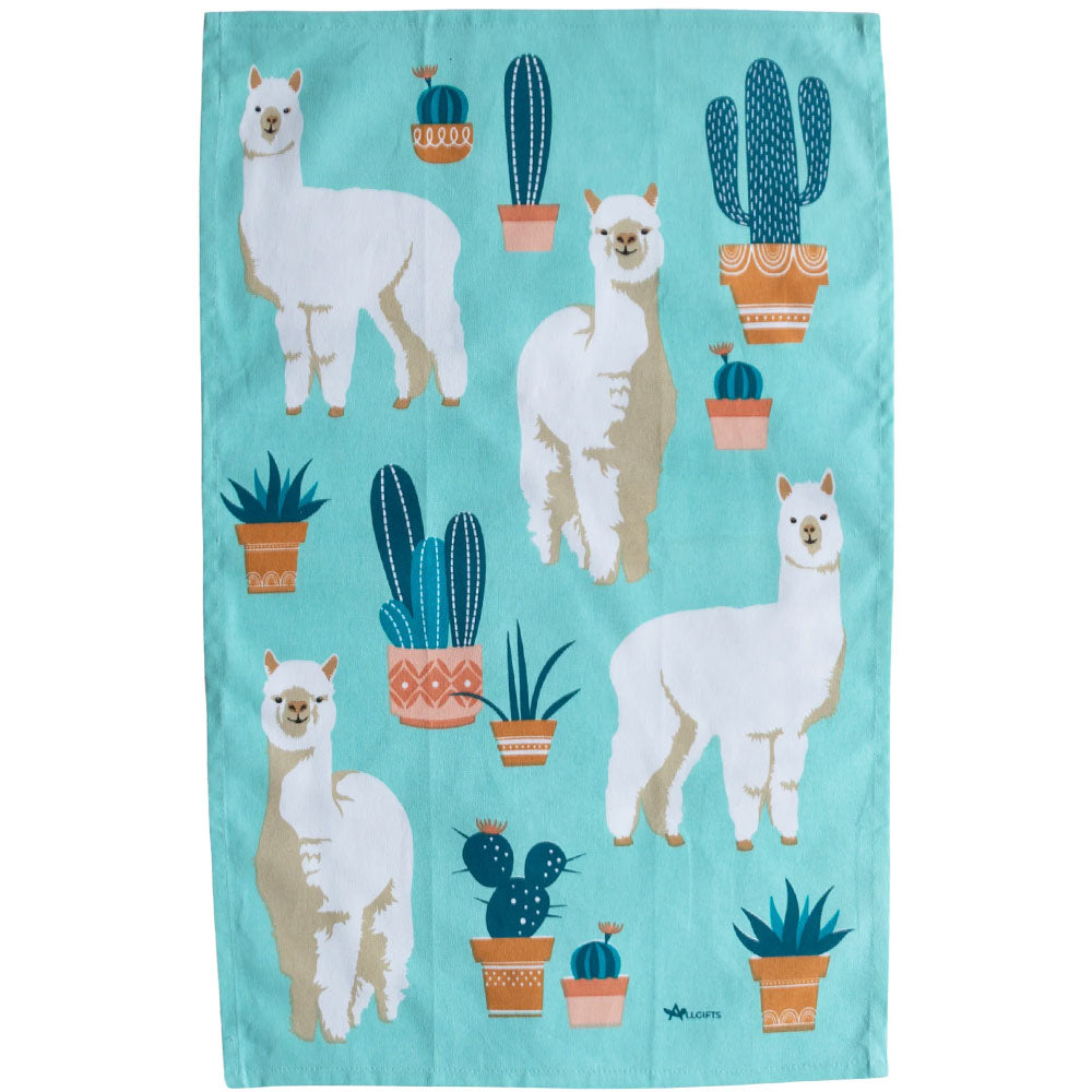 Tea Towel Alpaca print