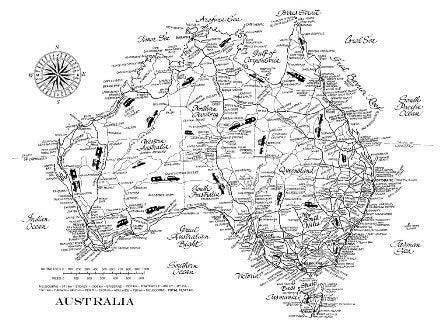 Tea Towel - Map of Australia