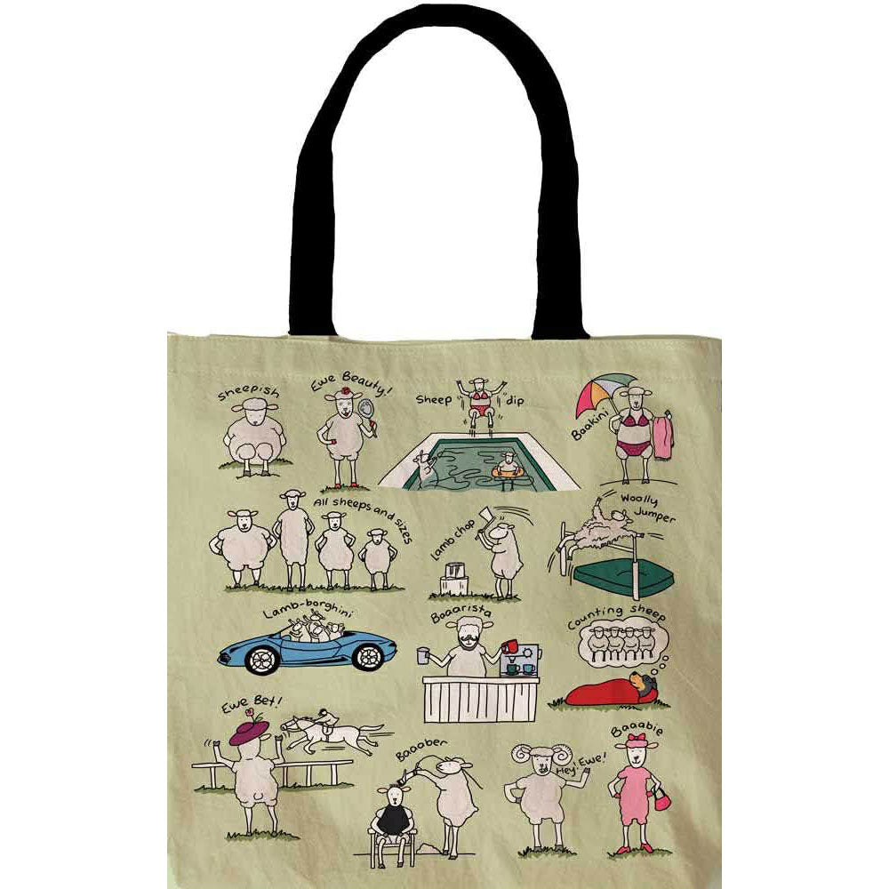 Tote Bag Sally Wilson “Sheepish” – Australian-Made Cotton Tote