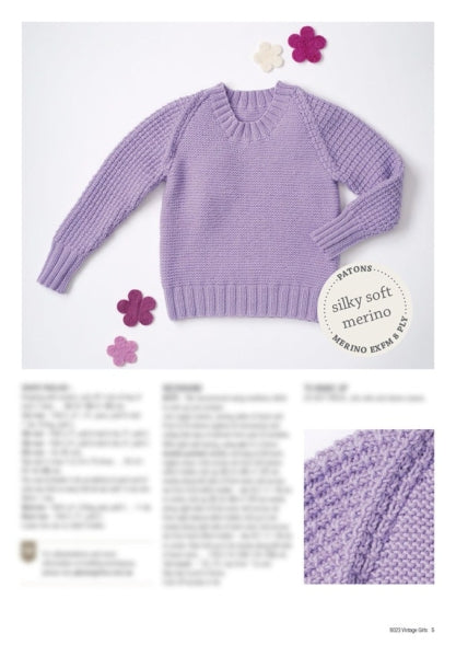 Patons Vintage Girls Book 8023