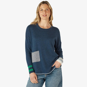 Z&P Birdseye Trim Jumper denim