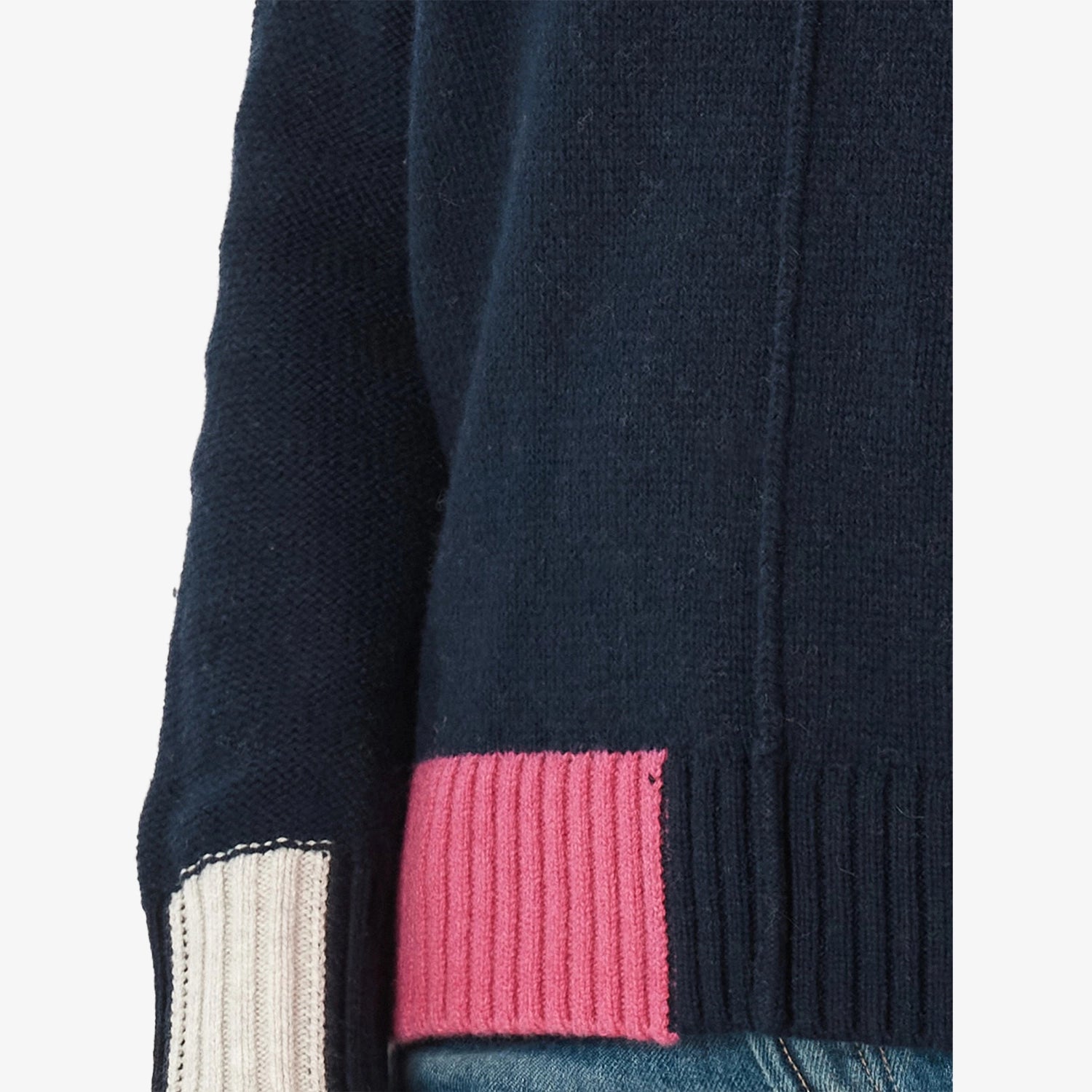 Z&P Colour Block Trim Jumper navy