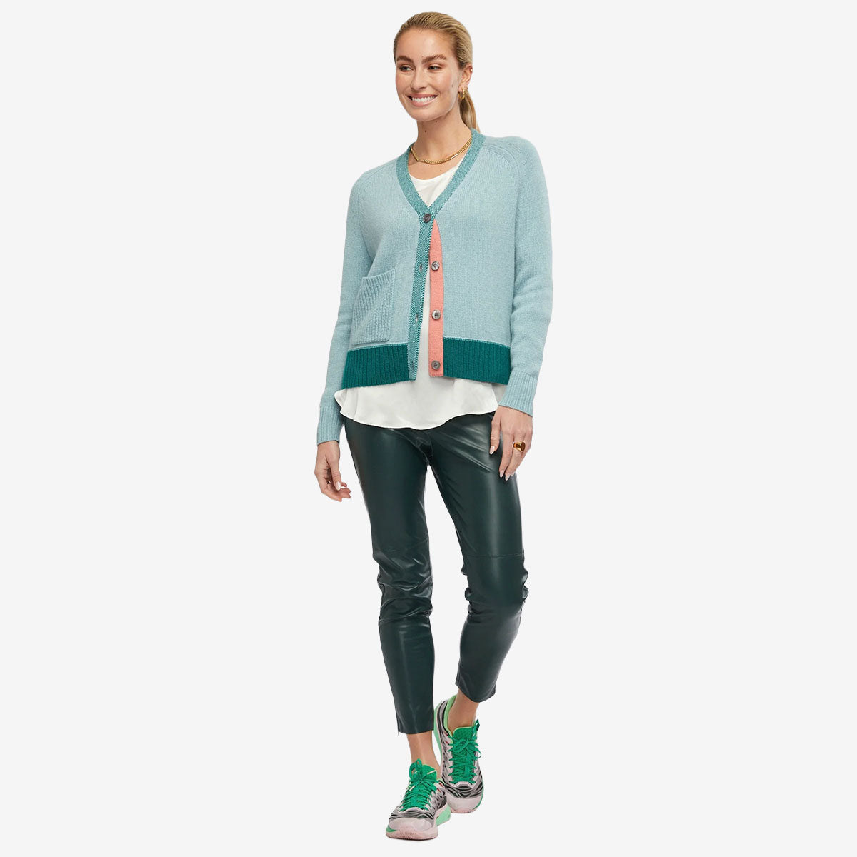 Zaket & Plover Elbow Patch Cardi seashore