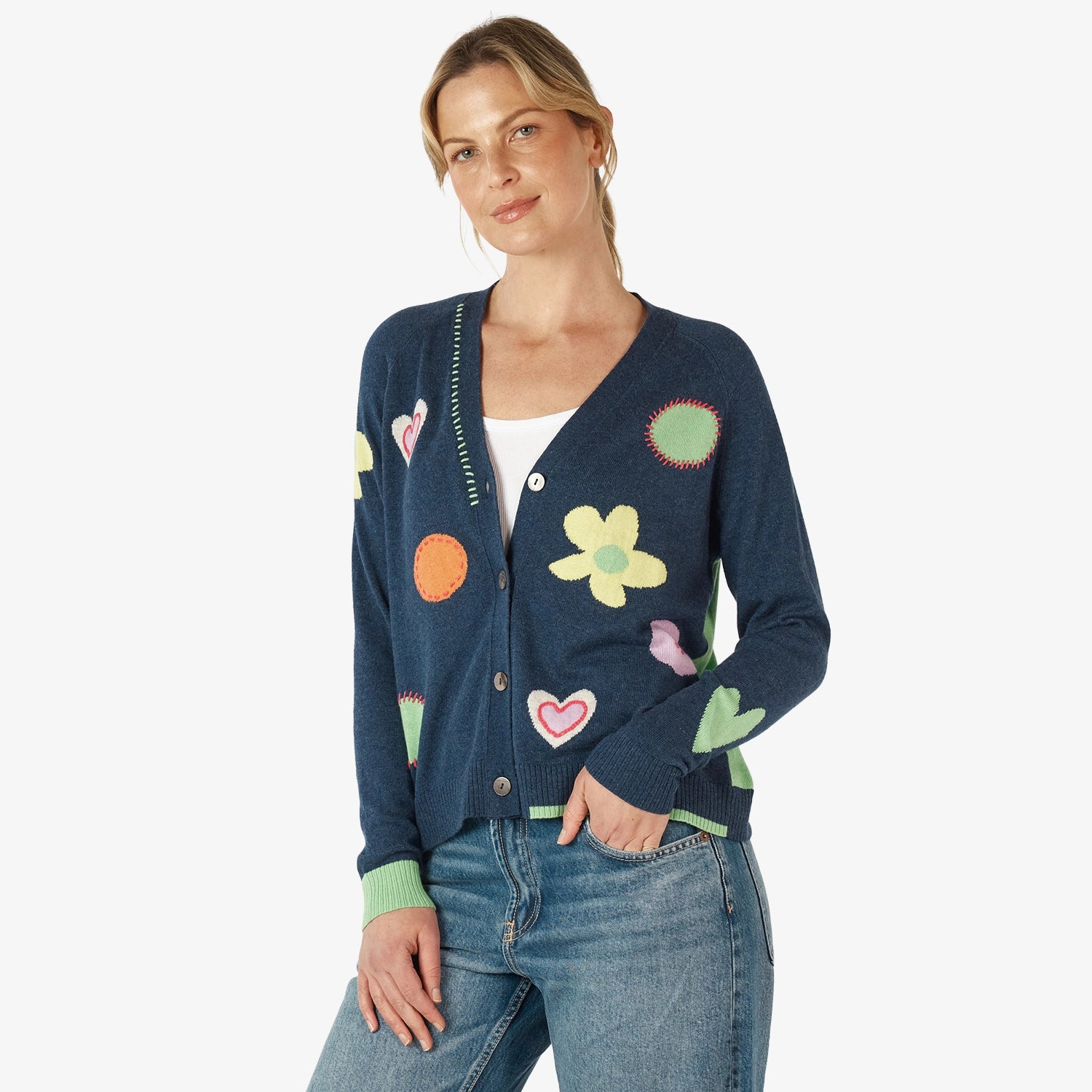 Z&P Happy Cardi denim