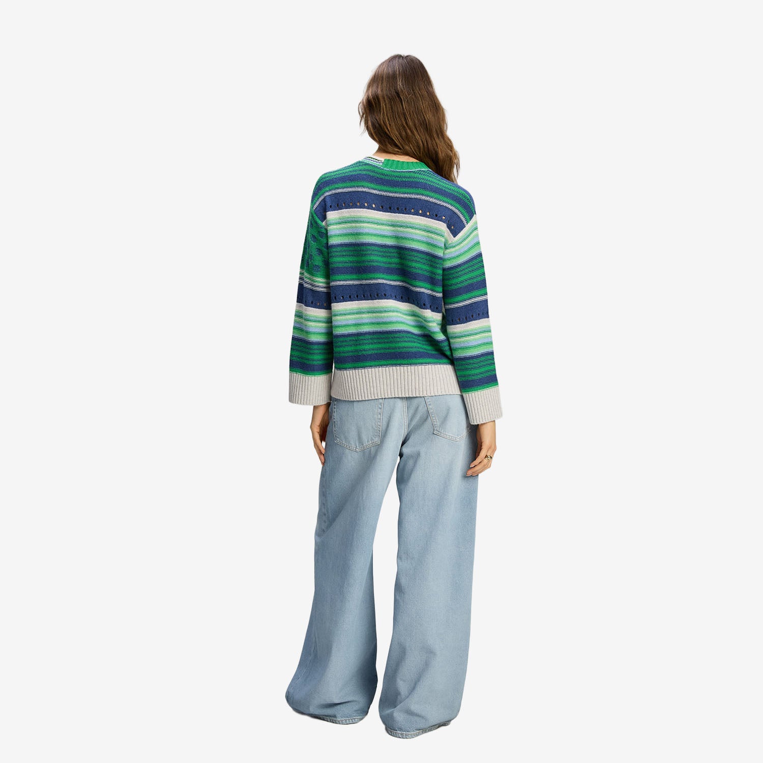 Z&P Stripe Pop Jumper parsley