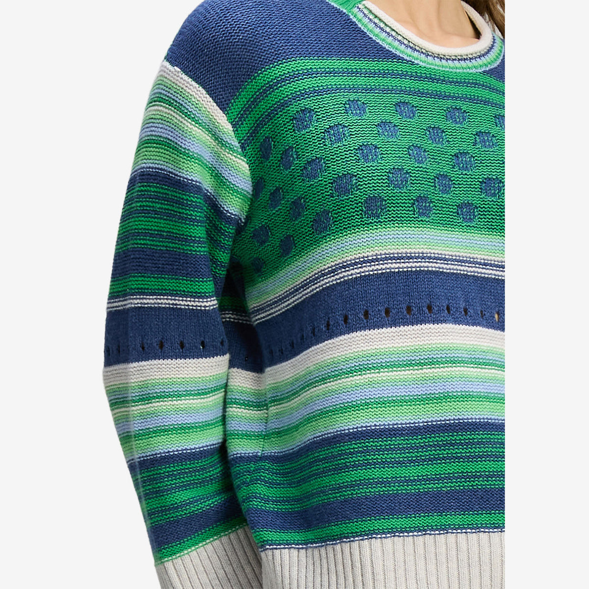 Z&P Stripe Pop Jumper parsley