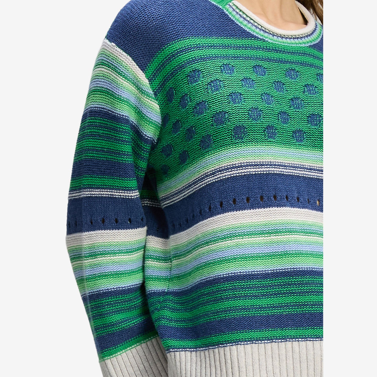 Z&P Stripe Pop Jumper parsley