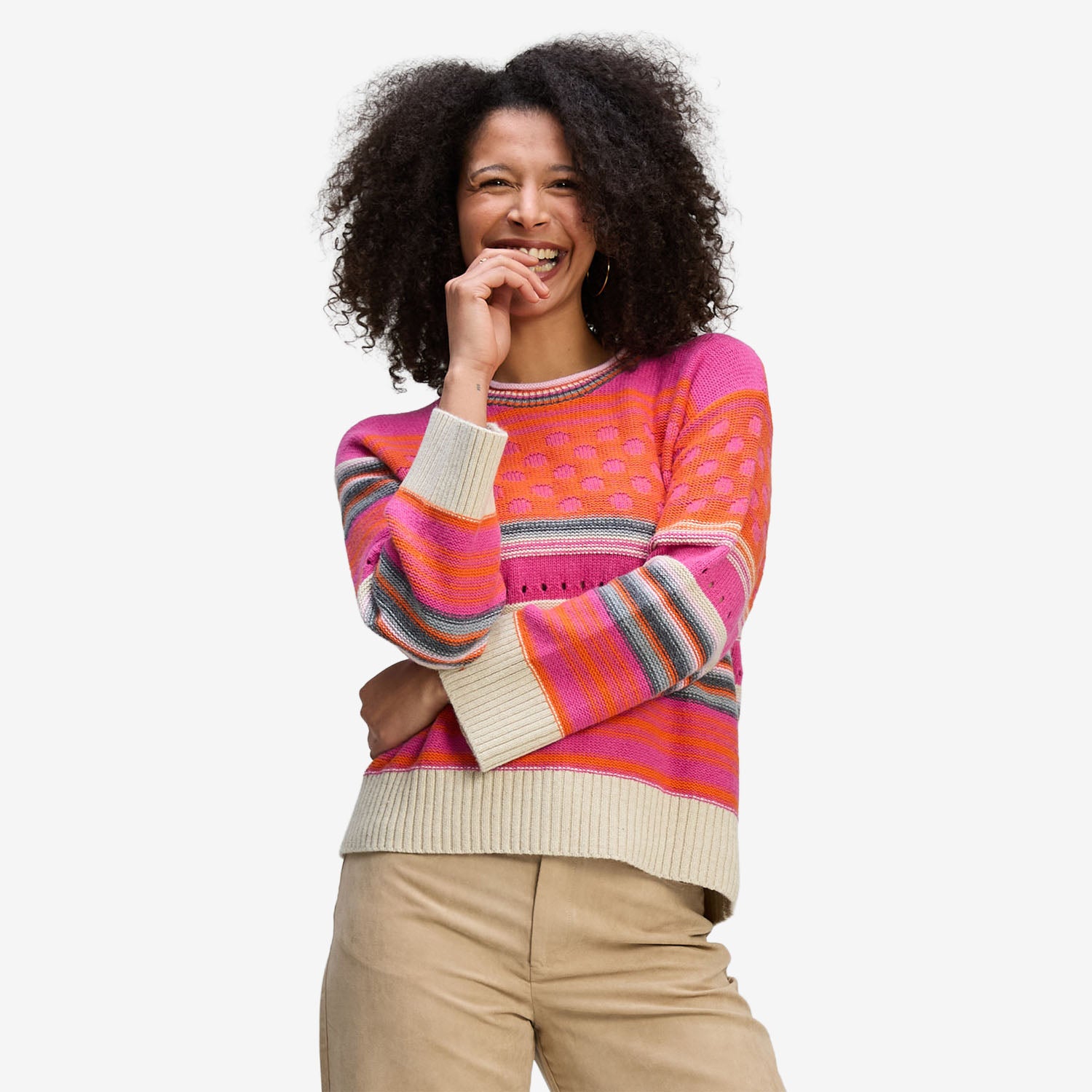 Z&P Stripe Pop Jumper amaranth