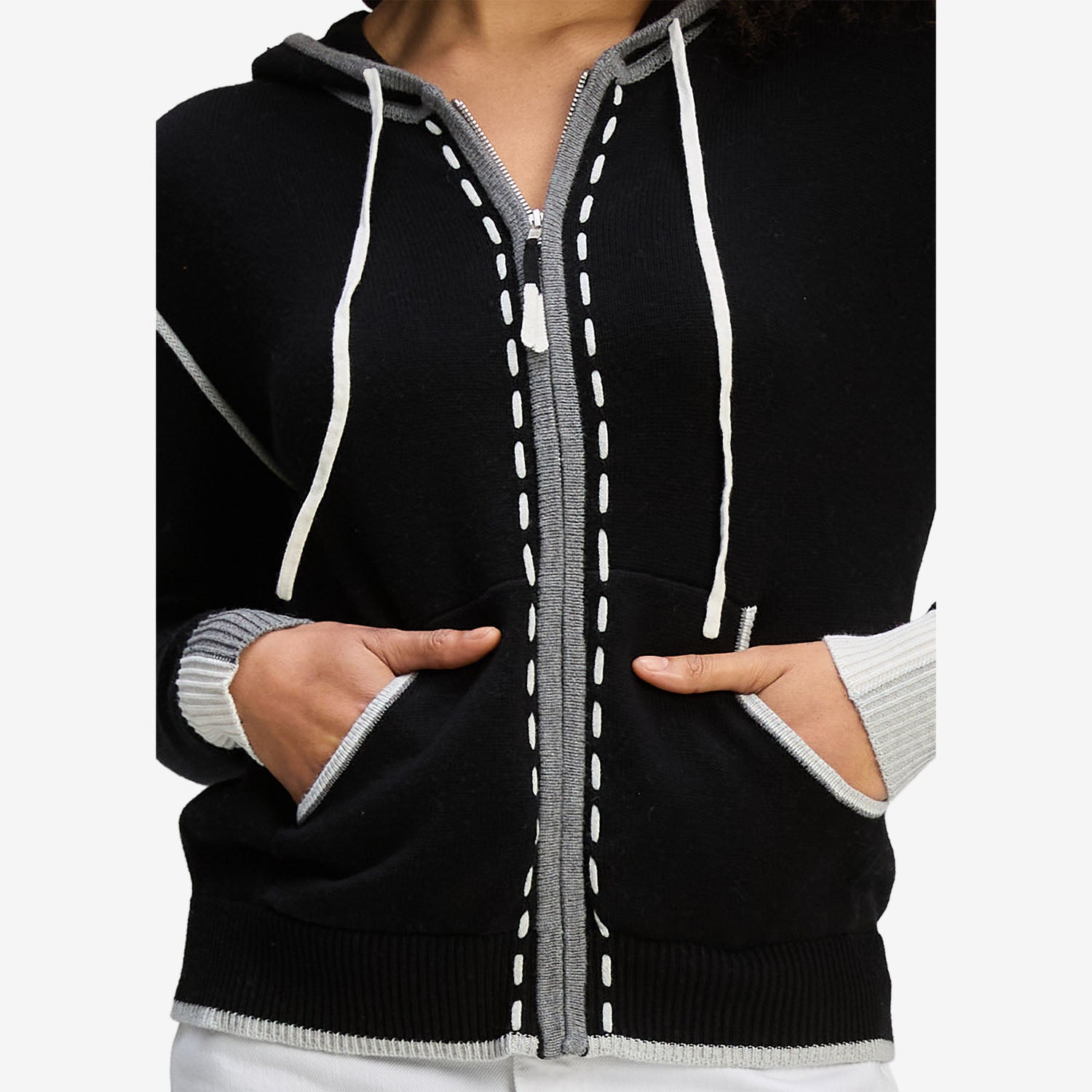 Zaket & Plover Threaded Hoodie black