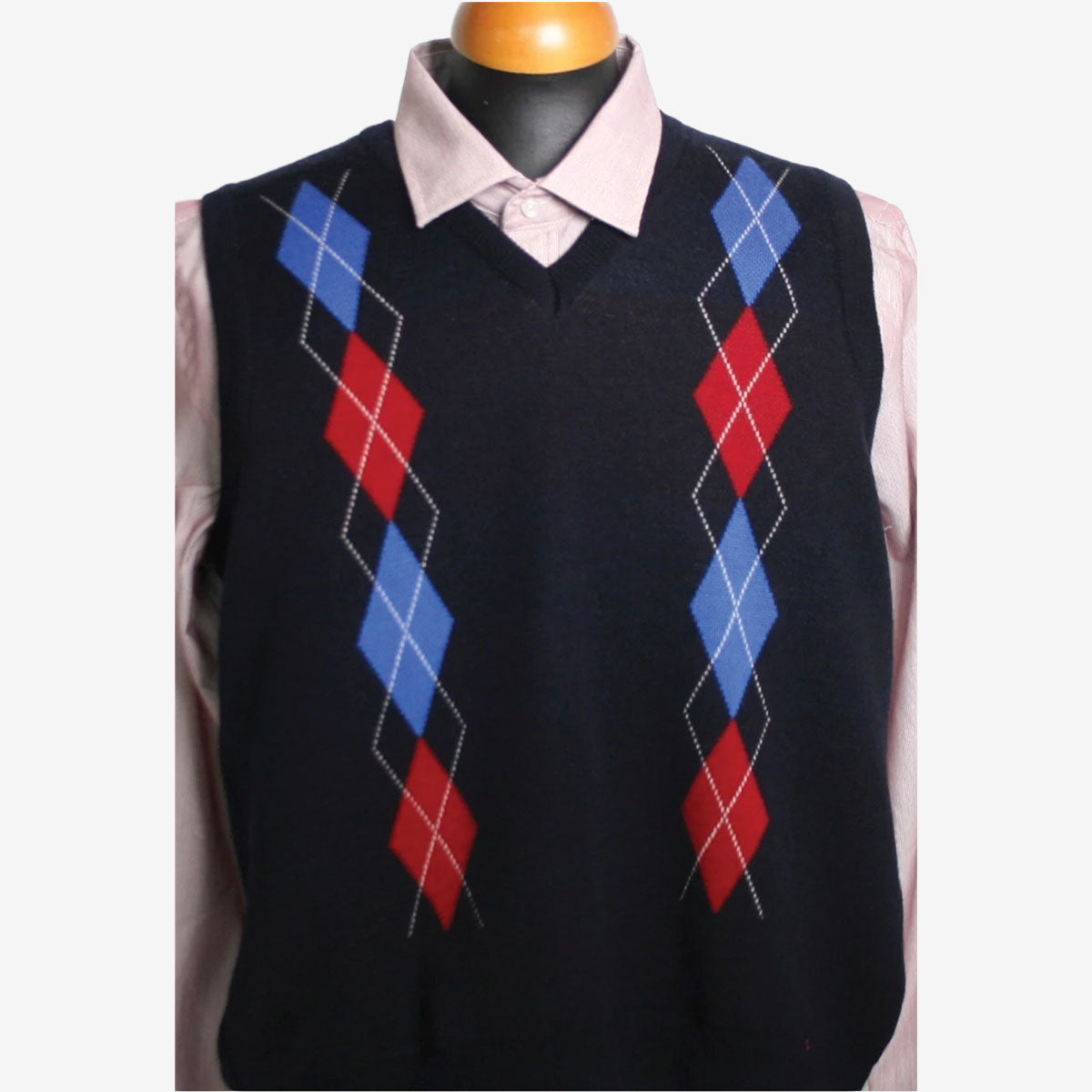 Aklanda Argyle Vest navy