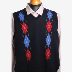 Aklanda Argyle Vest navy