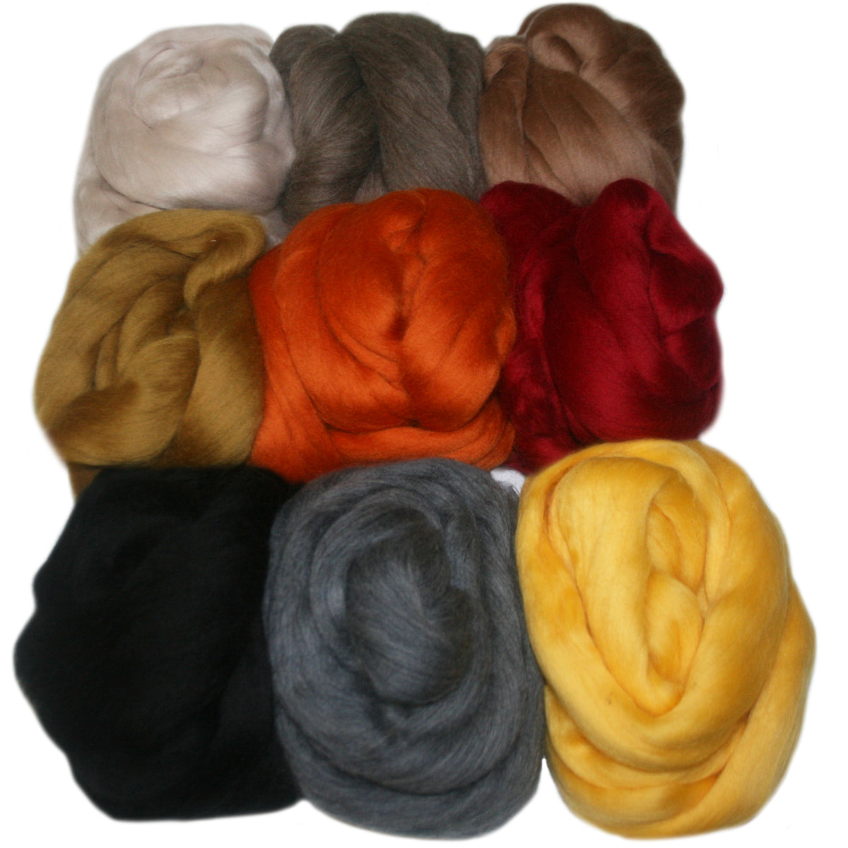 Coloured Wool Top Box of 9 - Aust Outback