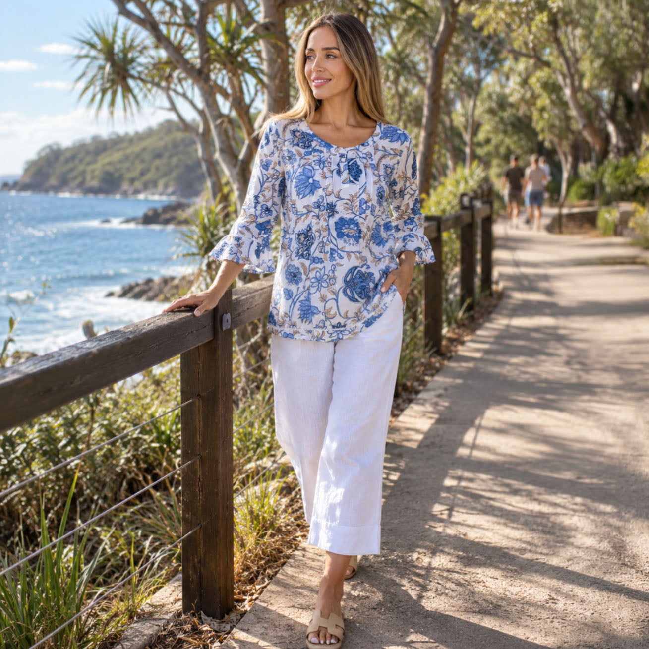 Renoma Casey Pintuck Top