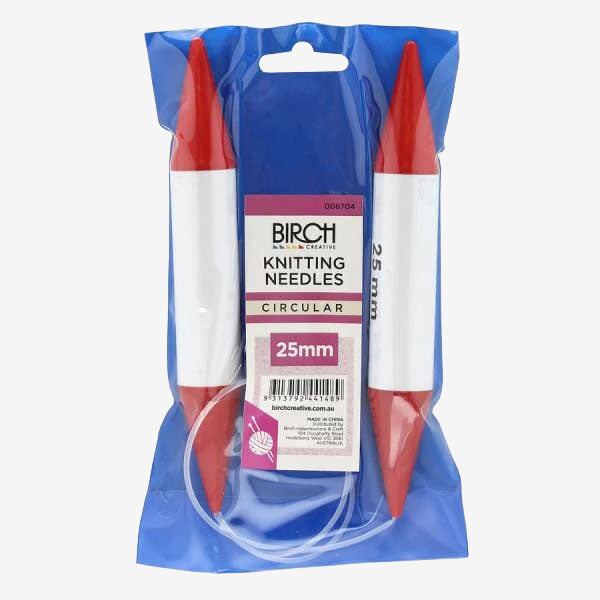 Birch Large Circular Knitting Needles 25mm