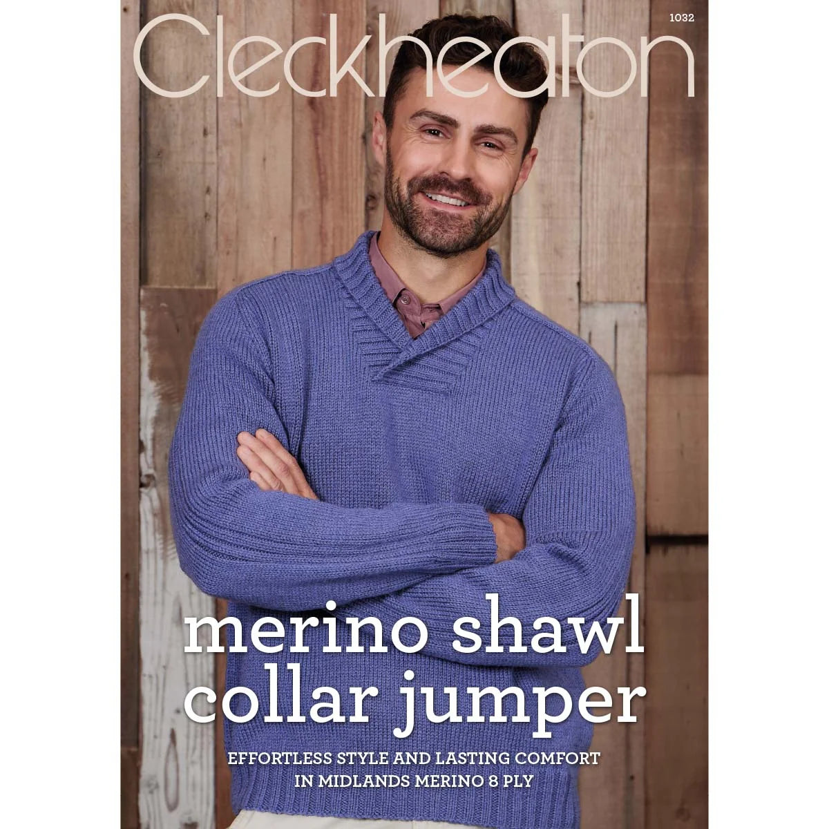 Cleckheaton Shawl Collar Jumper Pattern #1032